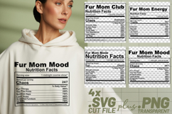 4x Funny Quotes Fur Mom Club Energy Mode Mood SVG Cut Files Product Image 1