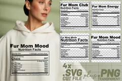 4x Funny Quotes Fur Mom Club Energy Mode Mood SVG Cut Files Product Image 1