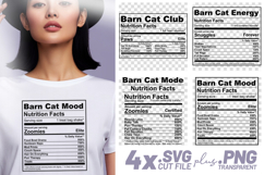 4x Funny Quotes Barn Cats Club Hair Everything SVG Cut Files Product Image 1