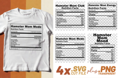 4x Funny Quotes Hamster Mom Club Energy Mode SVG Cut Files Product Image 1
