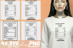 4x Holiday Receipts Cozy Candle Panic Mood SVG Cut Files Product Image 1