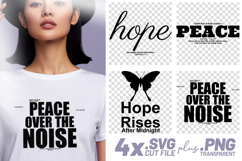 4x Christian Quotes Hope Peace SVG Cut Files Midnight Noise Product Image 1