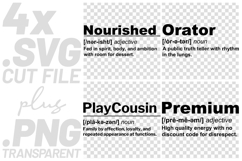 4x Clever Wordplay Quotes SVG Cricut Shirt Design Noun Product Image 1