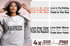 4x Love Grace Truth Waiting Storm Panic SVG Cut Files Cricut Product Image 1