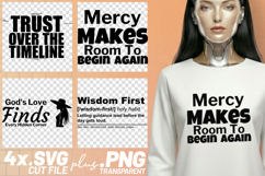 4x Christian Quotes Trust Mercy SVG Cut Files Wisdom First Product Image 1