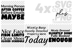 4x Funny Sarcastic Quotes SVG Cricut Cut File Design Product Image 1