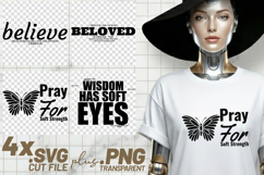 4x Christian Quotes Wisdom Soft Eyes SVG Cut Files Pray DIY Product Image 1