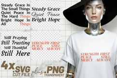 4x Steady Grace Quiet Peace Bright Hope SVG Cricut Files Product Image 1