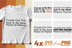 4x Courage Faith Peace Over Fear Worry SVG Cut Files Cricut Product Image 1