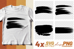 4x Brush Stroke SVG Handdrawn PNG EPS Cut Files Cricut DIY Product Image 1