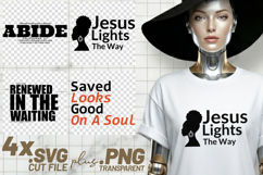 4x Christian Quotes Renewed Waiting SVG Cut Files Abide Product Image 1