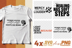 4x Christian Quotes Healing Promise SVG Cut Files Mercy Product Image 1