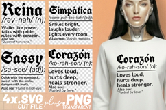 4x Reina Simpatica Sassy Corazon Definition SVG Cut Files Product Image 1