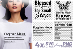 4x Christian SVG Bundle Blessed Heart Forgiven Mode Spirit L Product Image 1