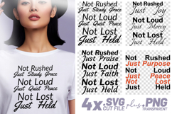 4x Not Rushed Just Joy Praise Purpose SVG Cut Files Cricut Product Image 1
