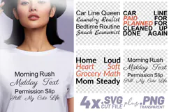 4x Mom Quotes Car Line Queen Snack Economist SVG Cut Files Product Image 1