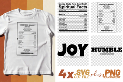4x Inspirational Quotes Joy Humble SVG Cut Files Mercy Product Image 1