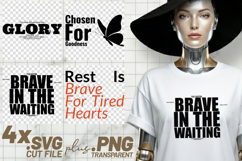 4x Christian Quotes Glory Chosen SVG Cut Files Grace Rested Product Image 1
