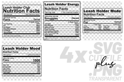 4x Funny Quotes Leash Holder Club Energy Mode SVG Cut Files Product Image 1