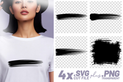 4x Brush Stroke SVG Artistic PNG EPS Cut Files Cricut Crafts Product Image 1