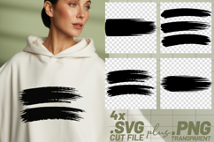 4x Brush Stroke SVG Distressed PNG EPS Cut Files Cricut Art Product Image 1