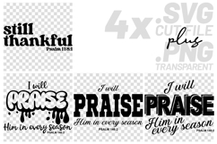 4x Christian Bible Verse Still Thankful Praise SVG Cut Files Product Image 1