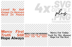 4x Mercy Truth Hope Loved By God SVG Cut Files Cricut Product Image 1