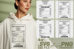4x Receipts Mixed Signal Double Text Closure SVG Cut Files Product Image 1