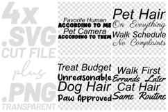 4x Funny Quotes Treat Budget Pet Hair SVG Cut Files Cricut Product Image 1
