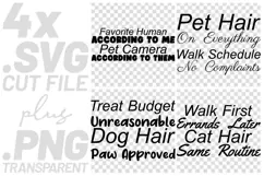 4x Funny Quotes Treat Budget Pet Hair SVG Cut Files Cricut Product Image 1