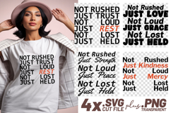 4x Not Rushed Trust Love Strength SVG Cut Files Cricut Product Image 1