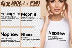 4x Clever Definition Quotes SVG Cricut Shirt Designs Product Image 1
