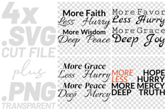4x More Faith Less Hurry Deep Peace SVG Cut Files Cricut Product Image 1