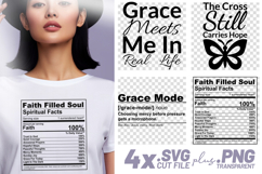 4x Christian Quotes Grace Mode SVG Cut Files Spiritual Hope Product Image 1