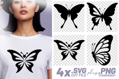 4x Butterfly Designs Classic Silhouette SVG Cut Files Detail Product Image 1