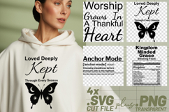 4x Christian Quotes Anchor Mode SVG Cut Files Cricut DIY PNG Product Image 1