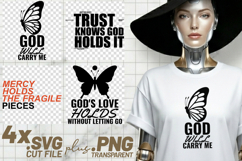 4x Christian Quotes God Carry SVG Cut Files Mercy Trust Product Image 1