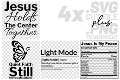 4x Christian Quotes Jesus Peace SVG Cut Files Faith Cricut Product Image 1