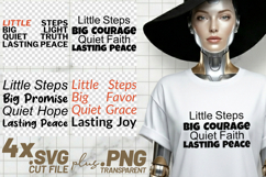 4x Little Steps Big Courage Promise SVG Cut Files Cricut Product Image 1