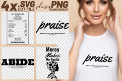 4x Christian Quotes Mercy Makes Me Gentle SVG Cut Files Product Image 1