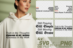 4x Christian Quotes Still Praying Courage Lives SVG Cut File Product Image 1