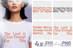 4x Strength Over Fear Mercy Faith SVG Cut Files Cricut Product Image 1