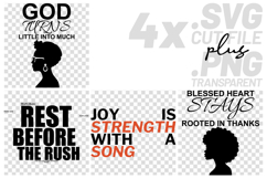 4x Inspirational Quotes Joy Blessed SVG Cut Files God Rest Product Image 1