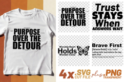 4x Inspirational Quotes Purpose Trust SVG Cut Files Brave Product Image 1