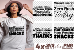 4x Sarcastic Quotes SVG Cricut Cut File Shirt Design Product Image 1