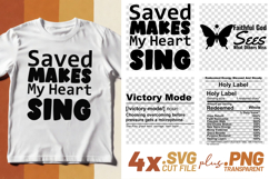 4x Christian Quotes Victory Mode SVG Cut Files Saved Joy Up Product Image 1