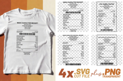 4x Main Character Receipts Confidence Walk Plot Armor SVG Cu Product Image 1