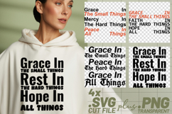 4x Grace Small Things Hard Things Hope SVG Cut Files Cricut Product Image 1