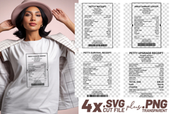 4x Petty Receipts Side Eye Reserve Tone Civil SVG Cut Files Product Image 1