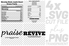 4x Christian Quotes Holy Hope SVG Cut Files Praise Revive Product Image 1